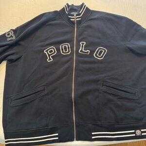 Polo by Ralph Lauren Varsity Logo Navy Zip-Up Sweatshirt/Jacket. 4XL ***NEW***